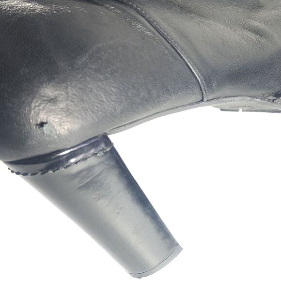 Stuart Weitzman Women's US7,5-8 Black Leather Buckle Heel PullOn Over Knee Boots - Picture 15 of 15